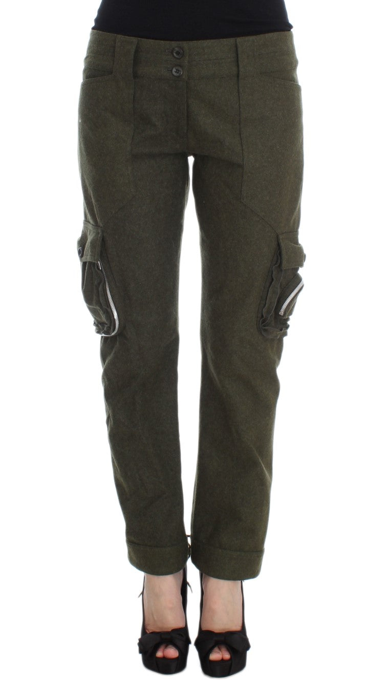 Ermanno Scervino Green Cargo Pants for Women