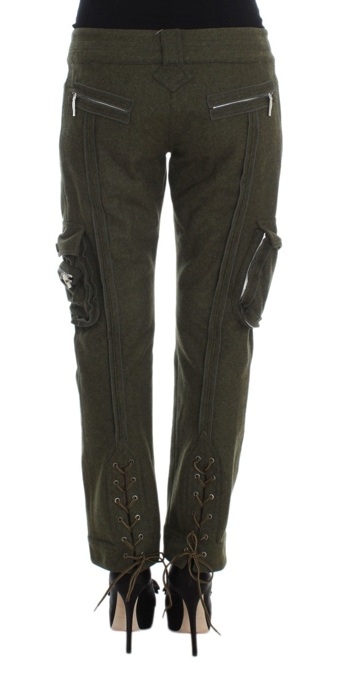 Ermanno Scervino Green Cargo Pants for Women detail view