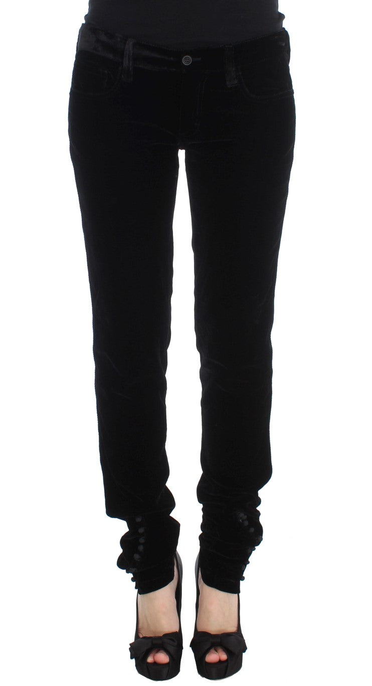 Ermanno Scervino Black Skinny Pants for Women