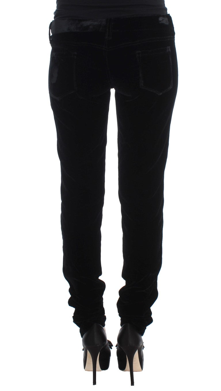 Ermanno Scervino Black Skinny Pants for Women detail view