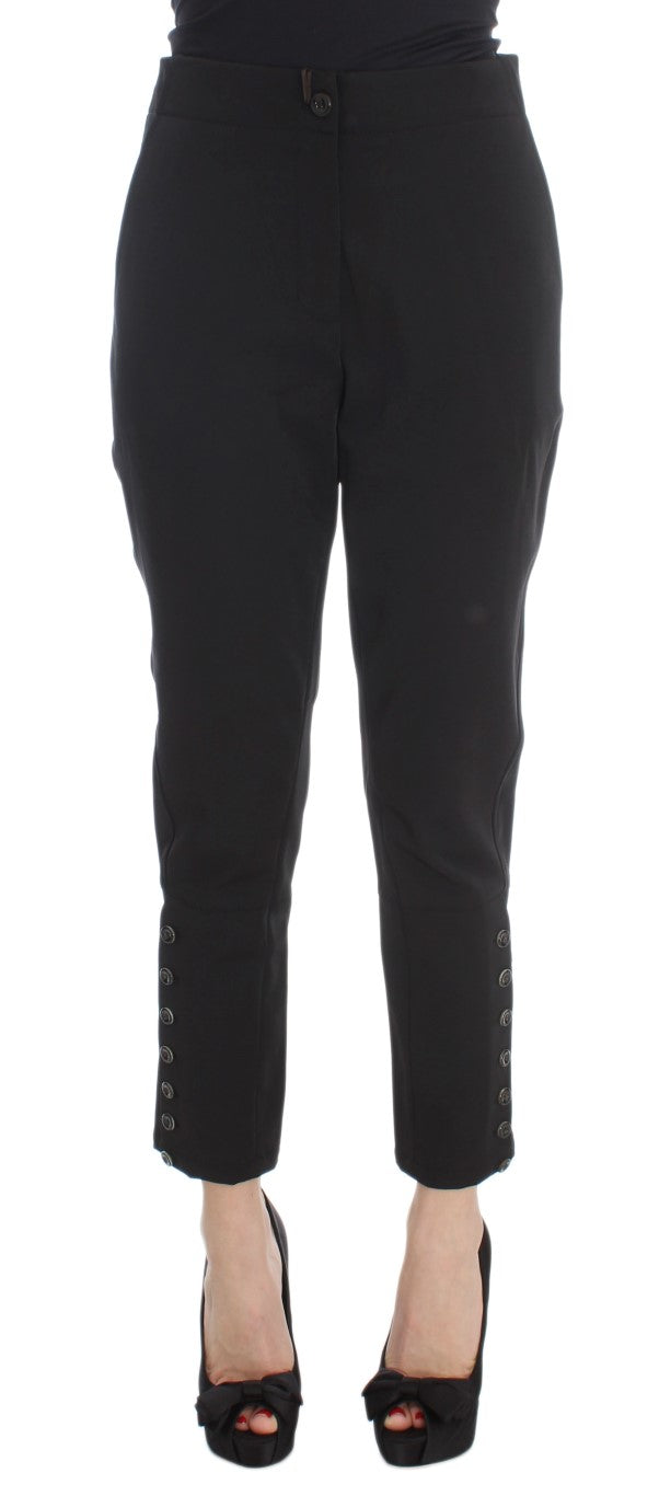 Ermanno Scervino Black Cropped Pants for Women