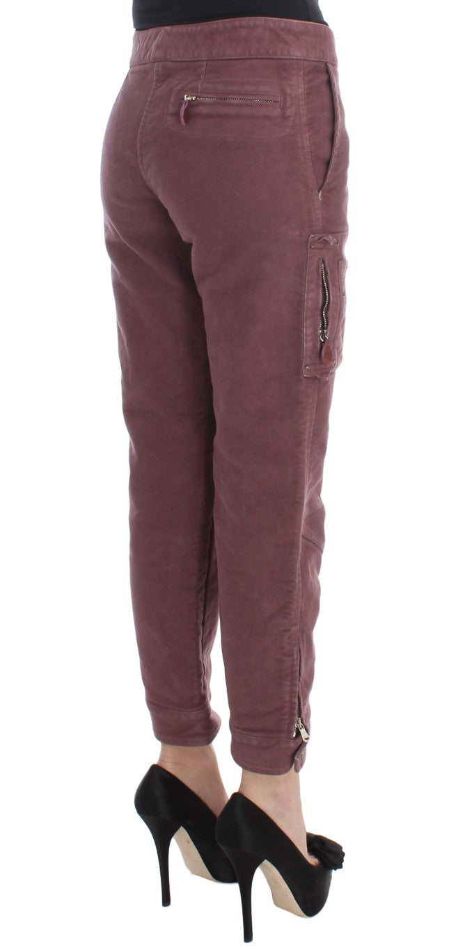 Ermanno Scervino Red Cargo Pants for Women side view
