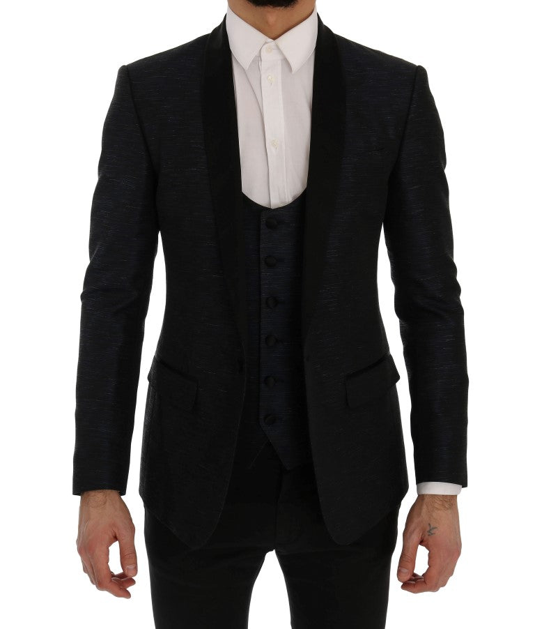 Dolce & Gabbana Blue Two Piece Suits for Men side view
