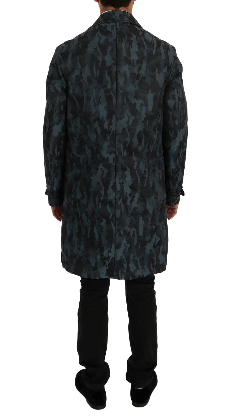 Dolce & Gabbana Blue Trench Coats for Men detail view