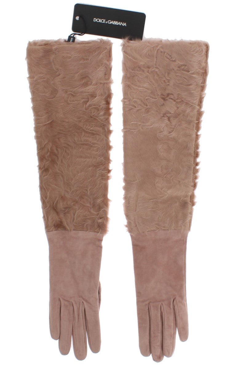 Dolce & Gabbana Beige Gloves for Women side view