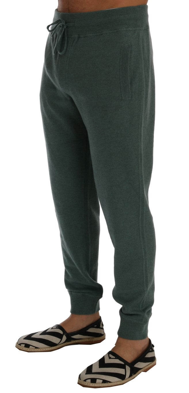 Pantalon de survêtement Dolce & Gabbana en cachemire vert