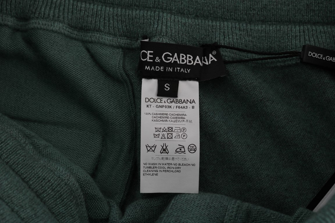 Pantalon de survêtement Dolce & Gabbana en cachemire vert