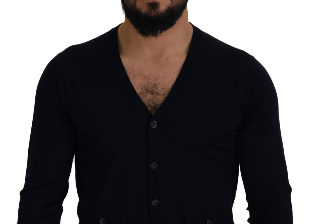 Dolce & Gabbana Blue Cardigan for Men side view