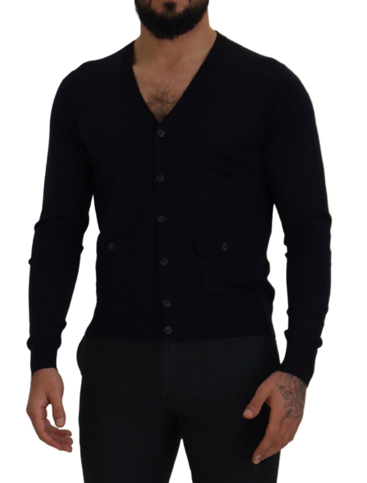 Dolce & Gabbana Blue Cardigan for Men detail view