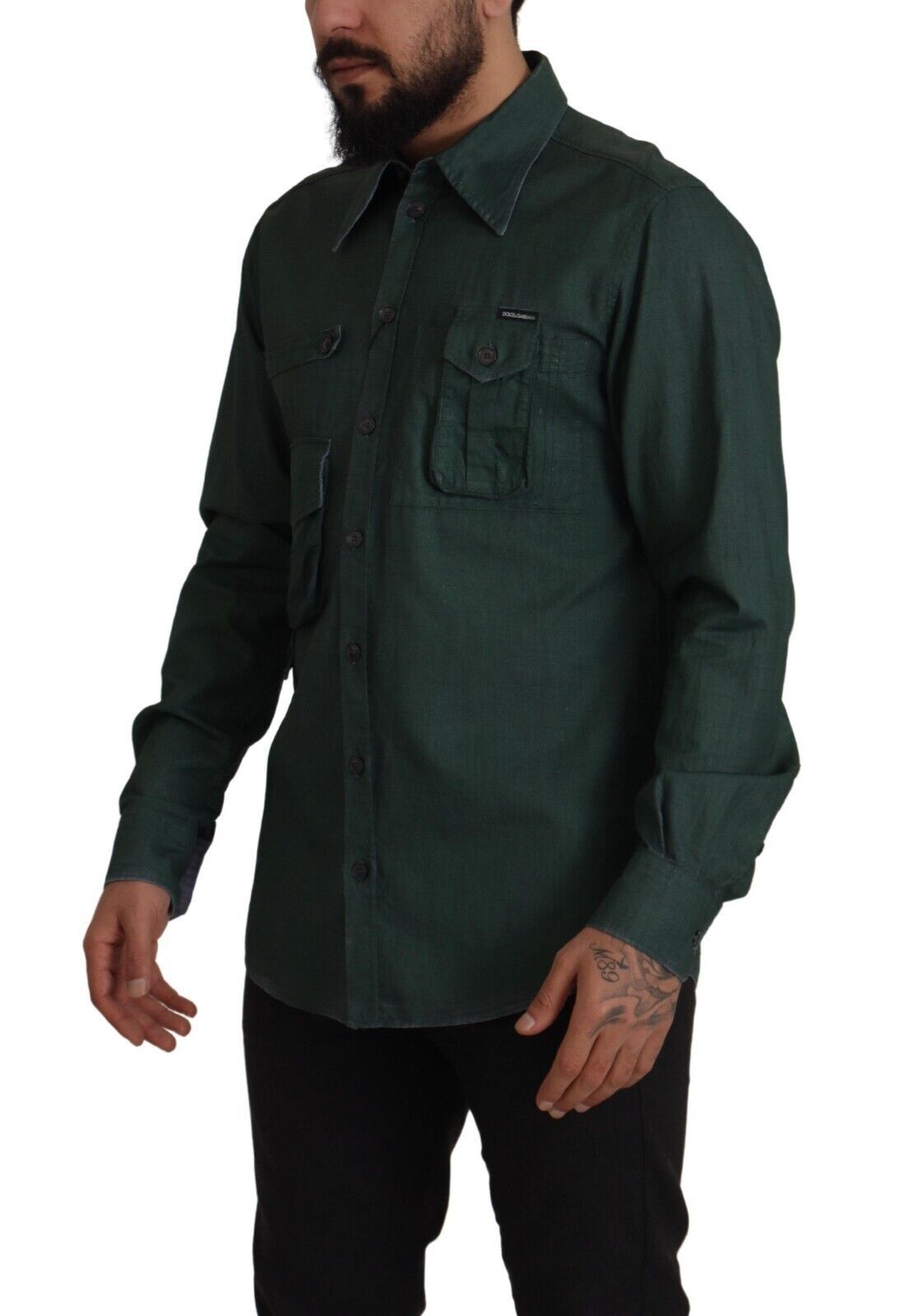 Dolce & Gabbana Green Dress Shirt for Men alternate view