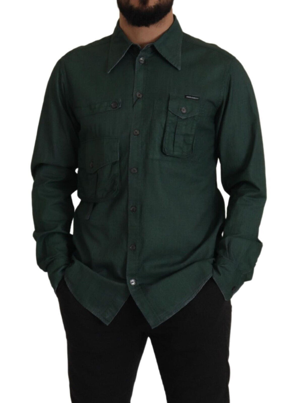 Dolce & Gabbana Green Dress Shirt for Men additional view