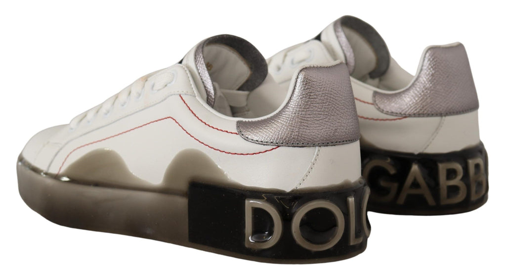 Dolce & Gabbana White Low Top Sneakers for Women detail view