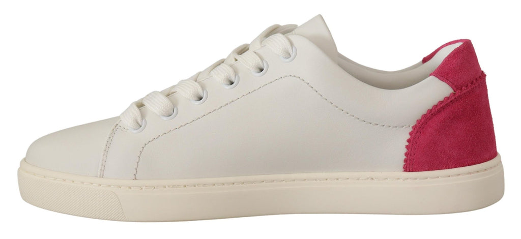 Dolce & Gabbana White Low Top Sneakers for Women side view