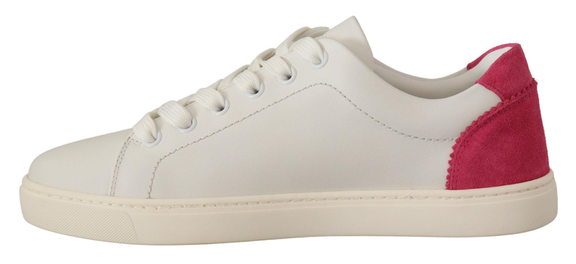 Dolce & Gabbana White Low Top Sneakers for Women side view