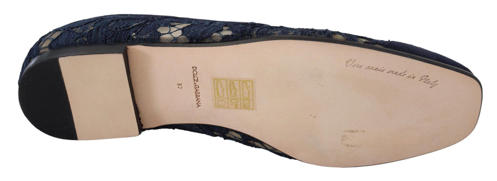 Dolce & Gabbana Blue Slip On Loafers for Women additional view