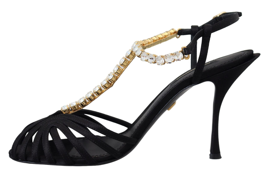 Dolce & Gabbana Black Stiletto Heels for Women side view