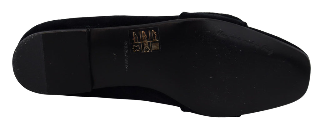 Dolce & Gabbana Black Slip On Loafers for Women alternate view