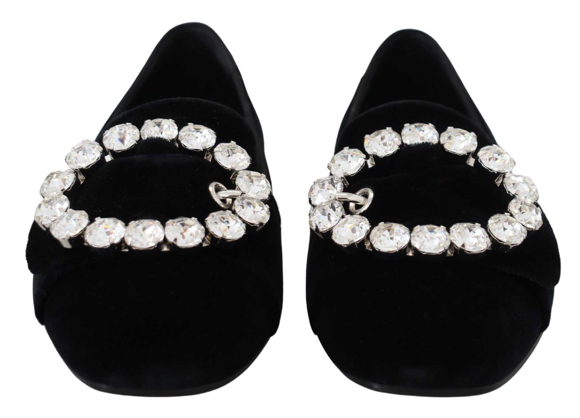 Dolce & Gabbana Black Slip On Loafers for Women side view