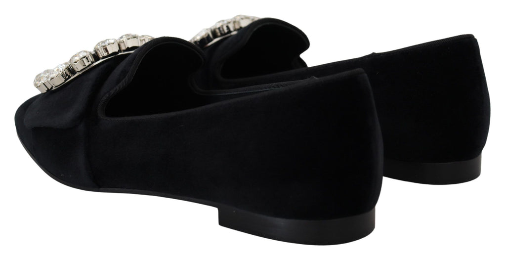 Dolce & Gabbana Black Slip On Loafers for Women additional view