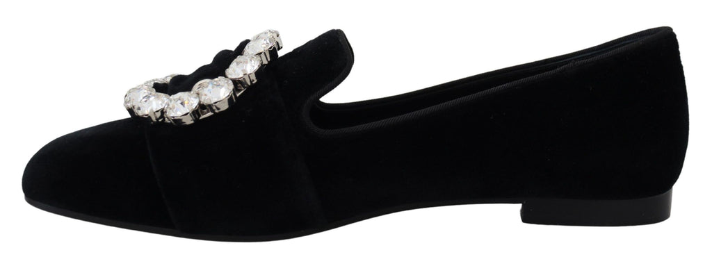 Dolce & Gabbana Black Slip On Loafers for Women additional view
