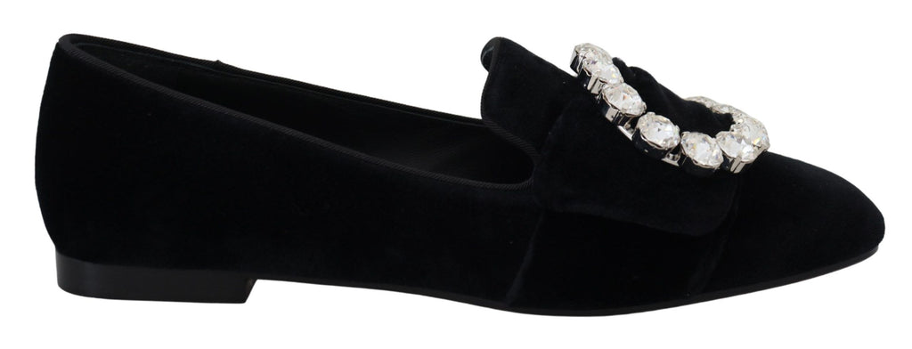 Dolce & Gabbana Black Slip On Loafers for Women