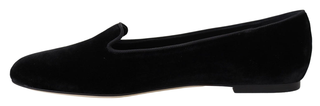 Dolce & Gabbana Black Slip On Loafers for Women alternate view