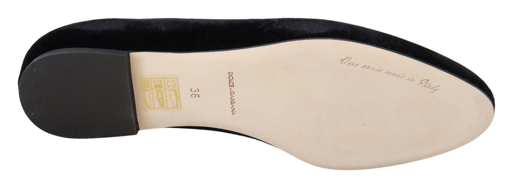 Dolce & Gabbana Black Slip On Loafers for Women detail view