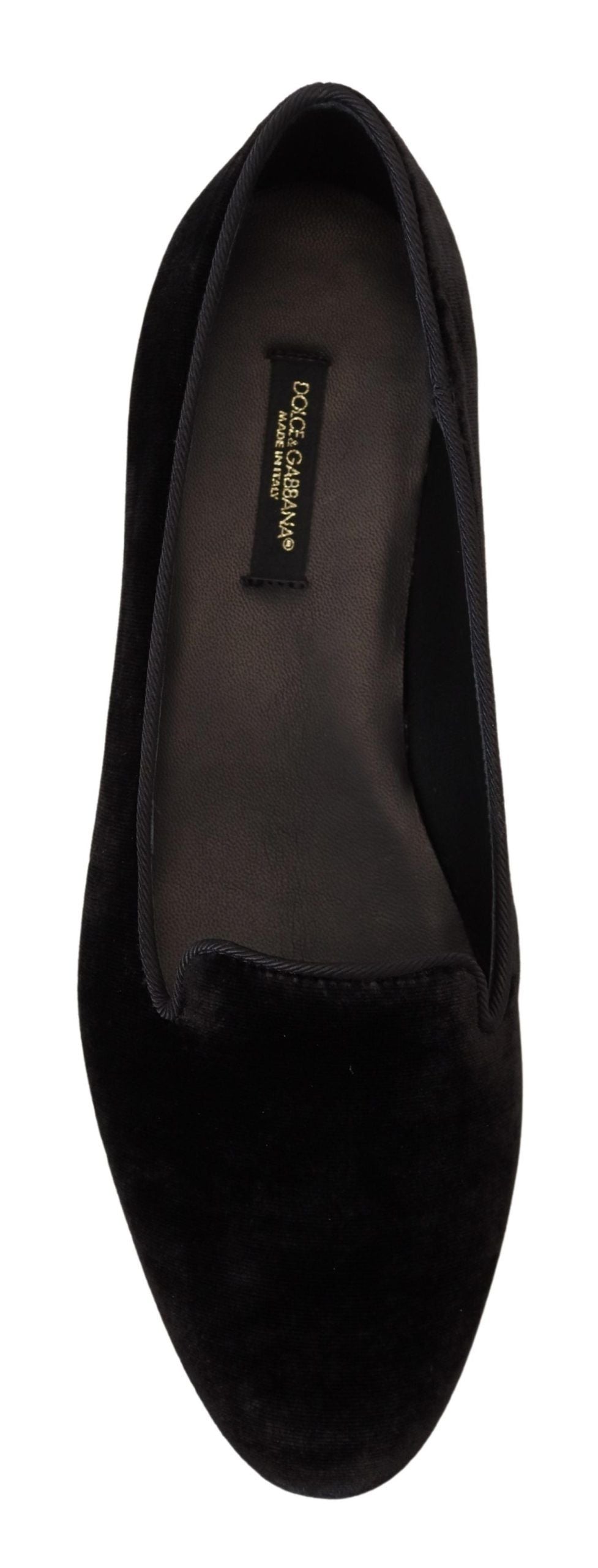 Dolce & Gabbana Black Slip On Loafers for Women side view