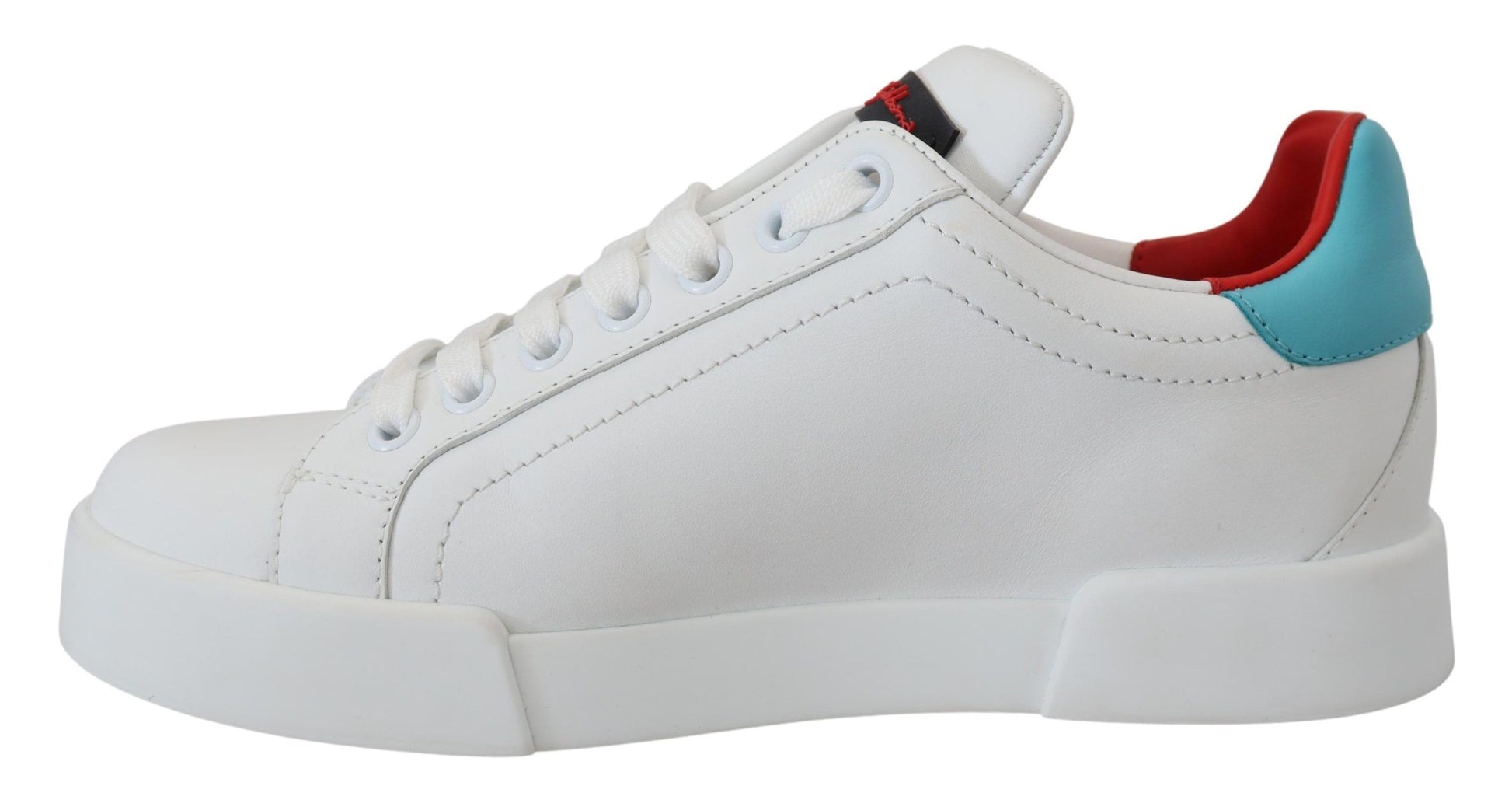 Dolce & Gabbana White Platform Sneakers for Women side view