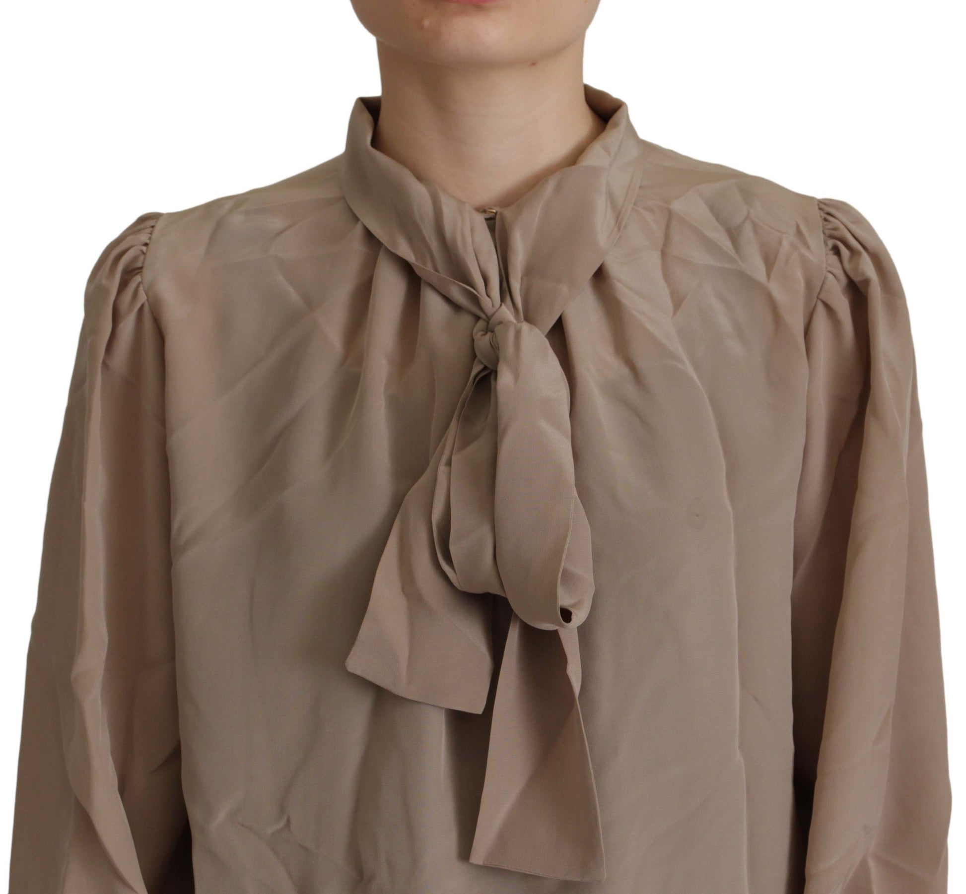 Dolce & Gabbana Brown Long Sleeve T-Shirt for Women detail view