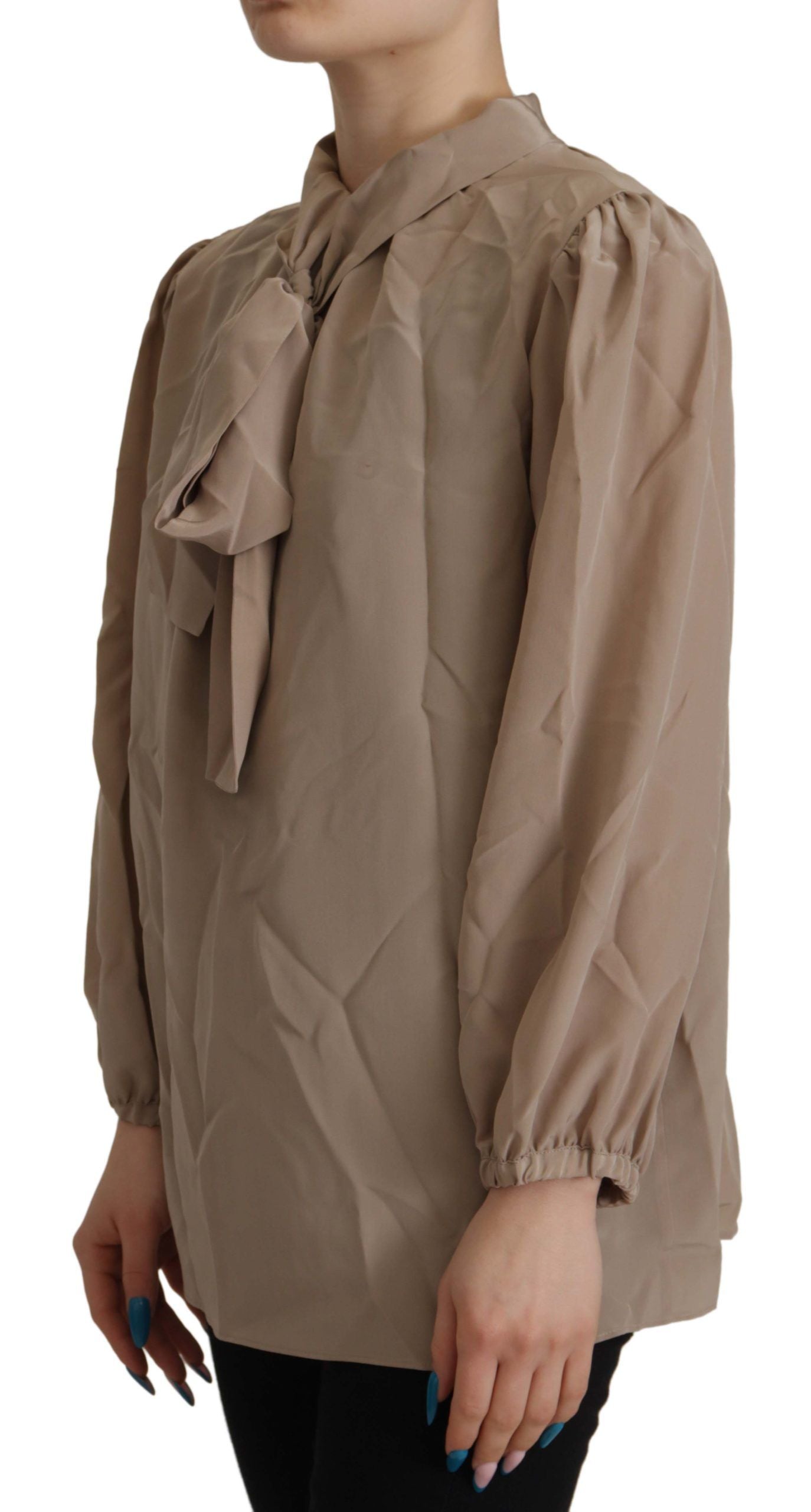 Dolce & Gabbana Brown Long Sleeve T-Shirt for Women side view