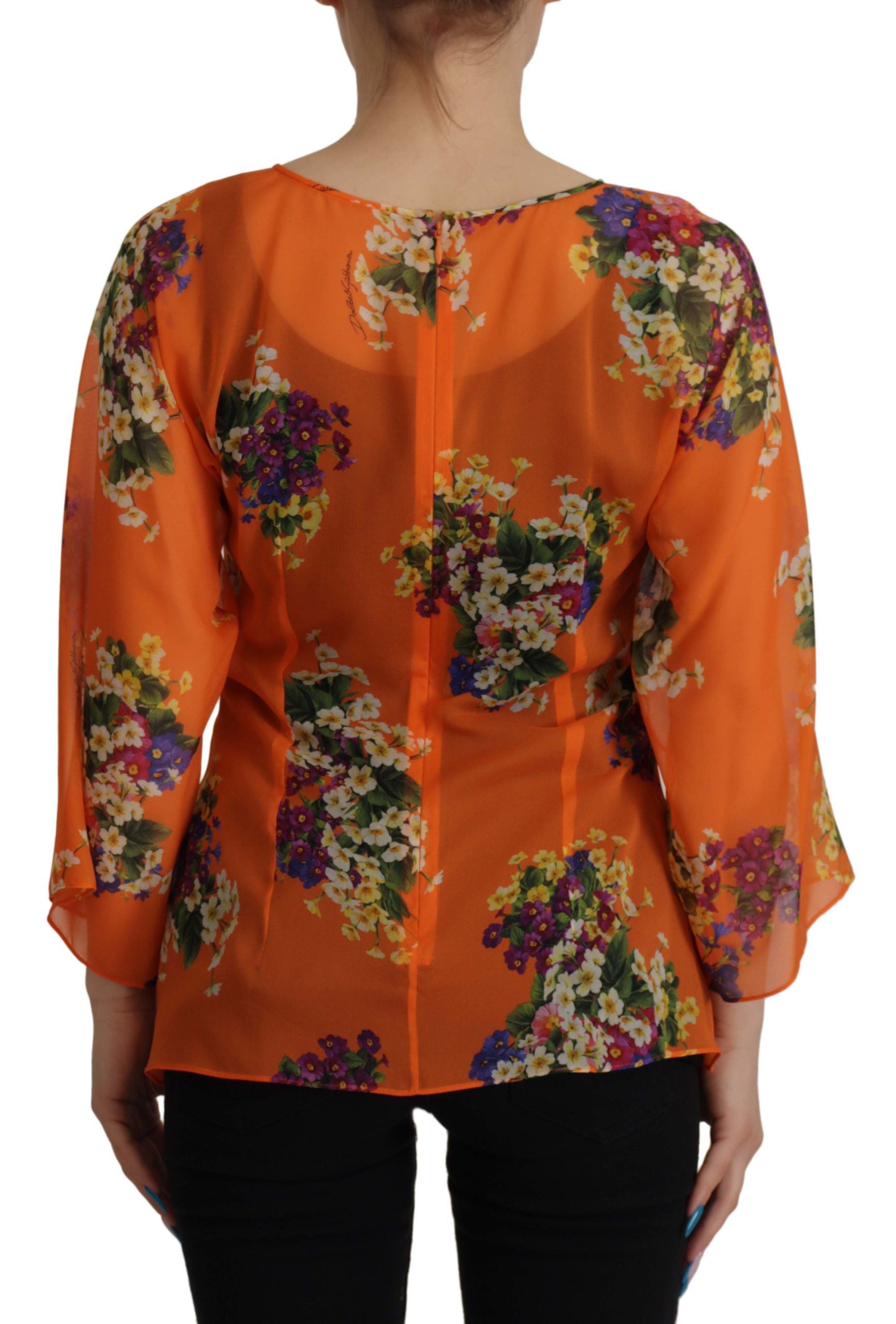 Dolce & Gabbana Orange Long Sleeve T-Shirt for Women alternate view