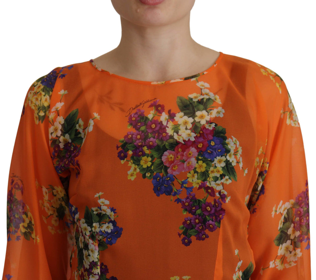 Dolce & Gabbana Orange Long Sleeve T-Shirt for Women detail view