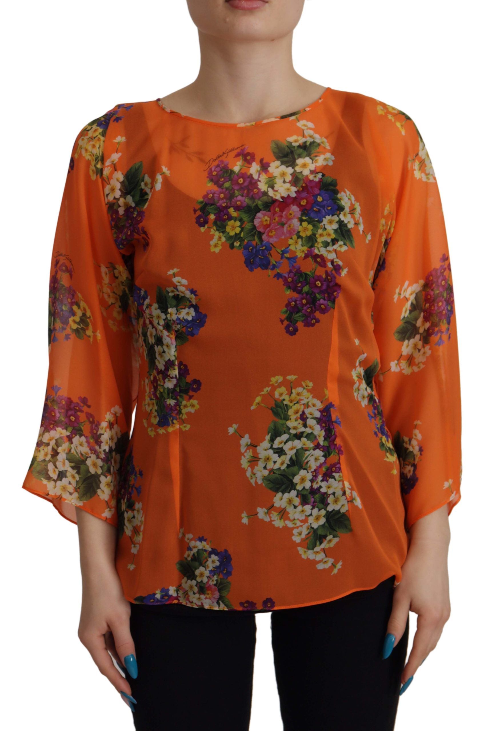 Dolce & Gabbana Orange Long Sleeve T-Shirt for Women