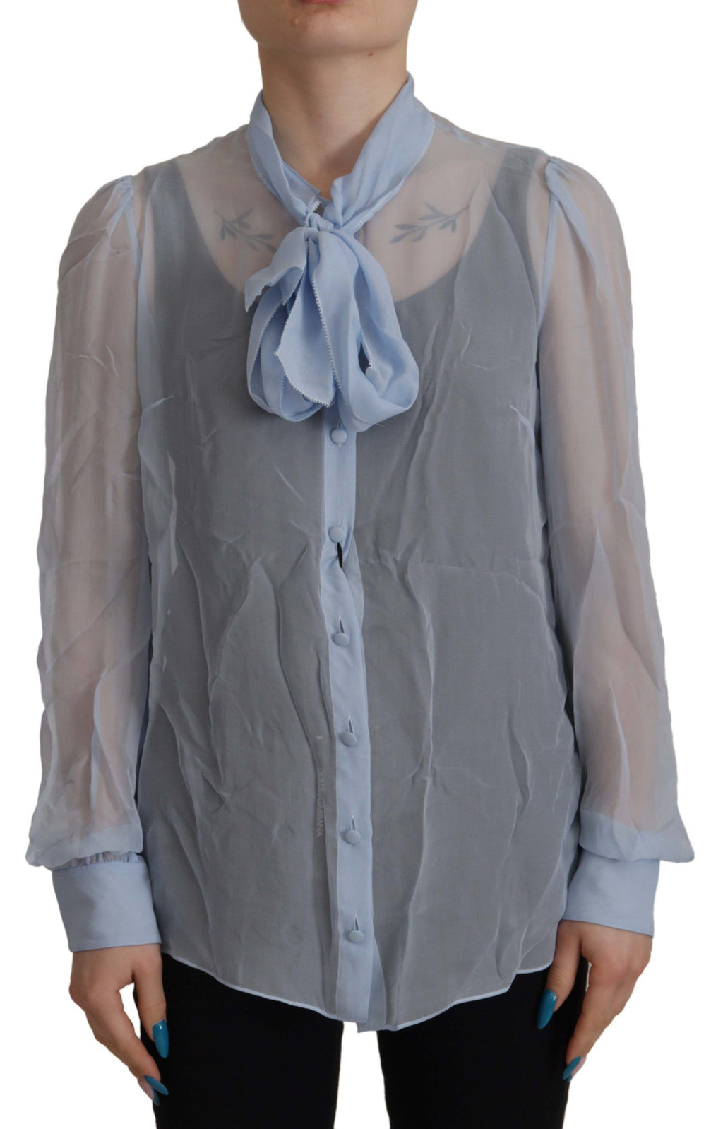 Dolce & Gabbana Blue Long Sleeve T-Shirt for Women