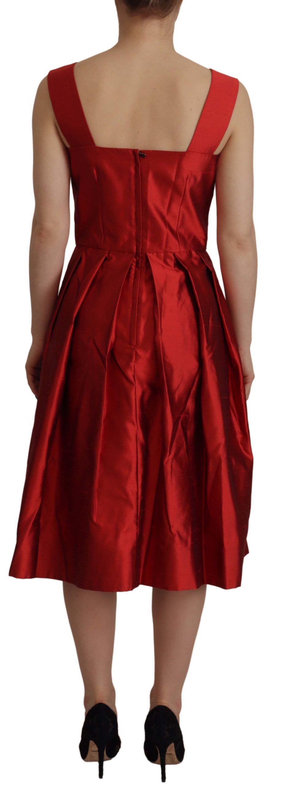 Dolce & Gabbana Red Midi Dress for Women detail view