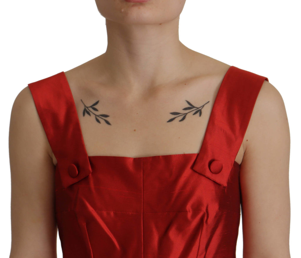 Dolce & Gabbana Red Midi Dress for Women side view