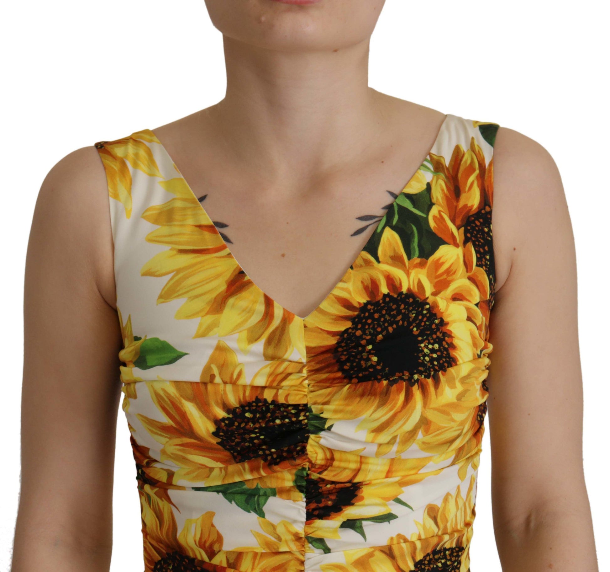 Dolce & Gabbana White Midi Dress for Women side view