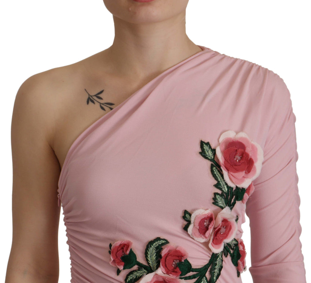 Dolce & Gabbana Pink Long Dress for Women side view