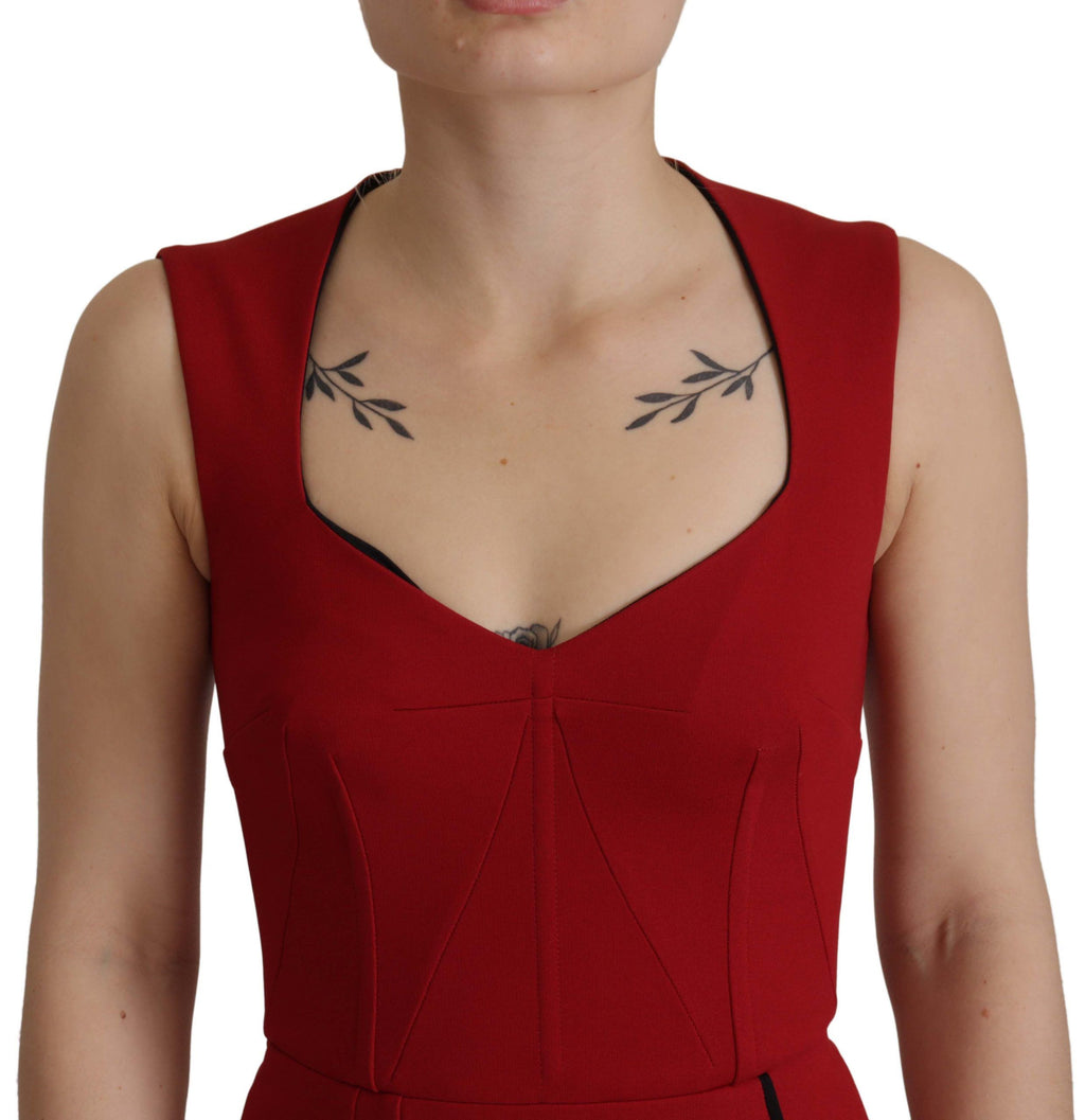 Dolce & Gabbana Red Midi Dress for Women detail view