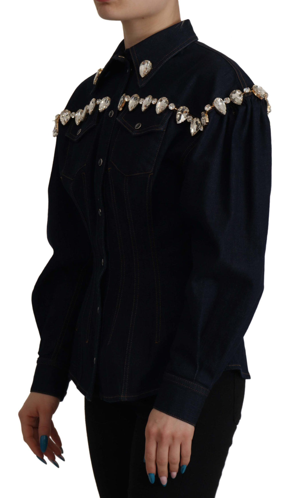 Dolce & Gabbana Blue Denim Jackets for Women alternate view