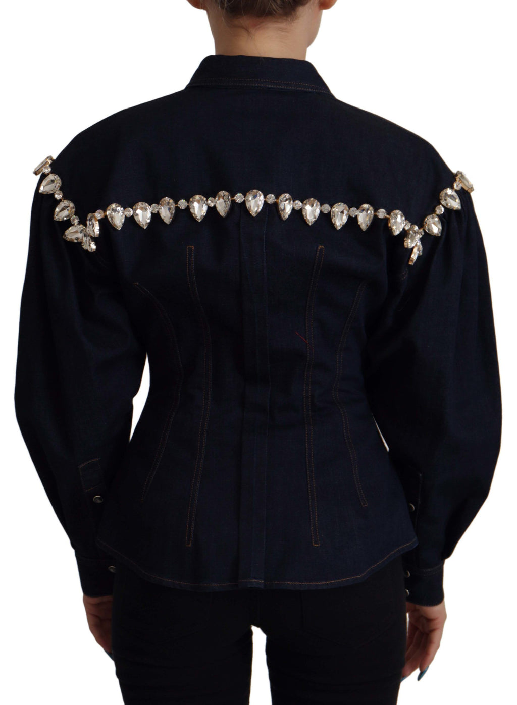 Dolce & Gabbana Blue Denim Jackets for Women detail view