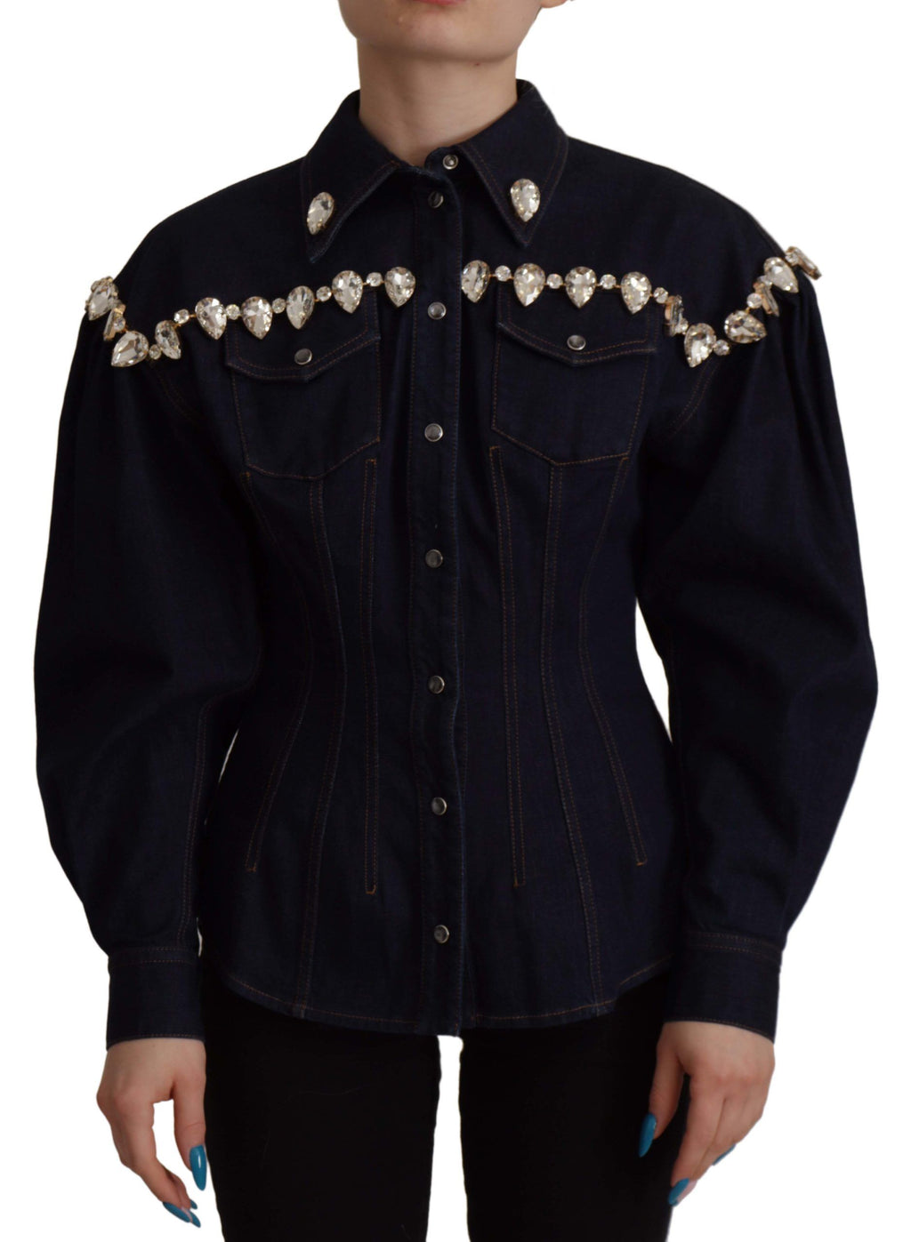 Dolce & Gabbana Blue Denim Jackets for Women