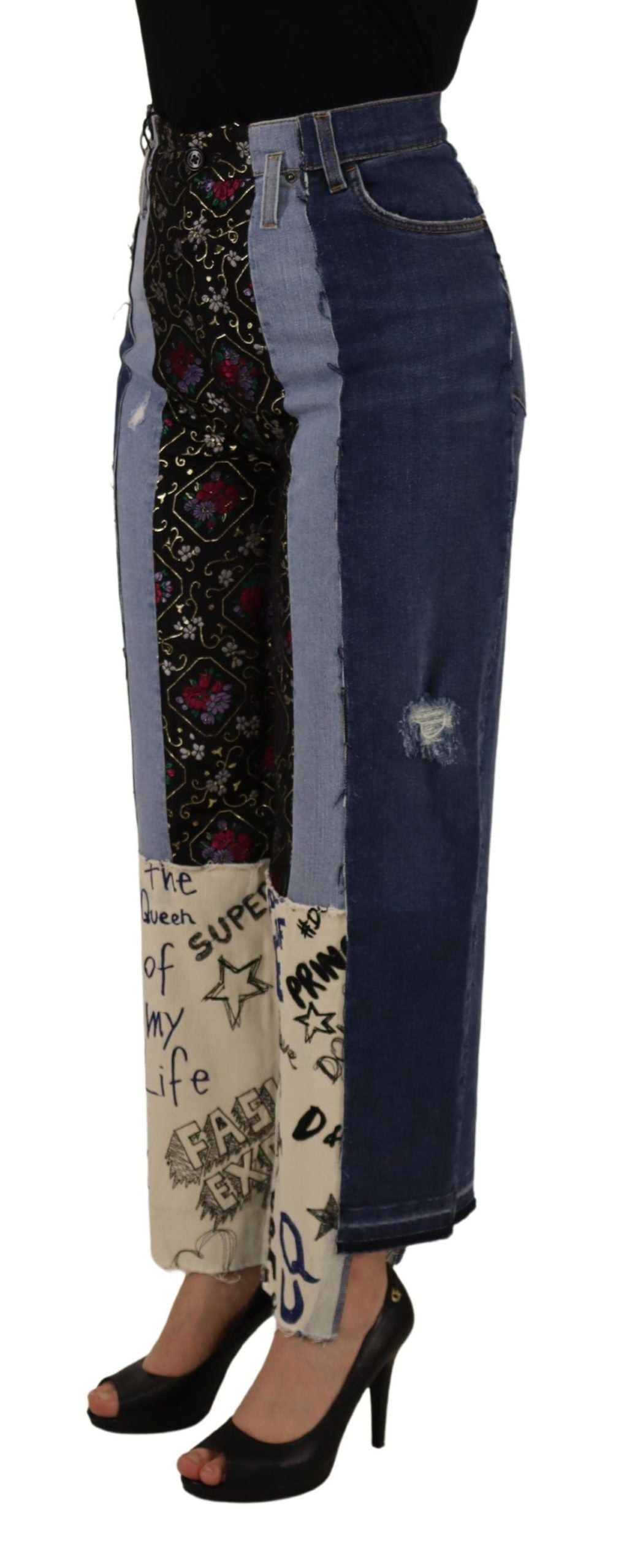 Dolce & Gabbana Multicolor Relaxed Fit Jeans for Women detail view
