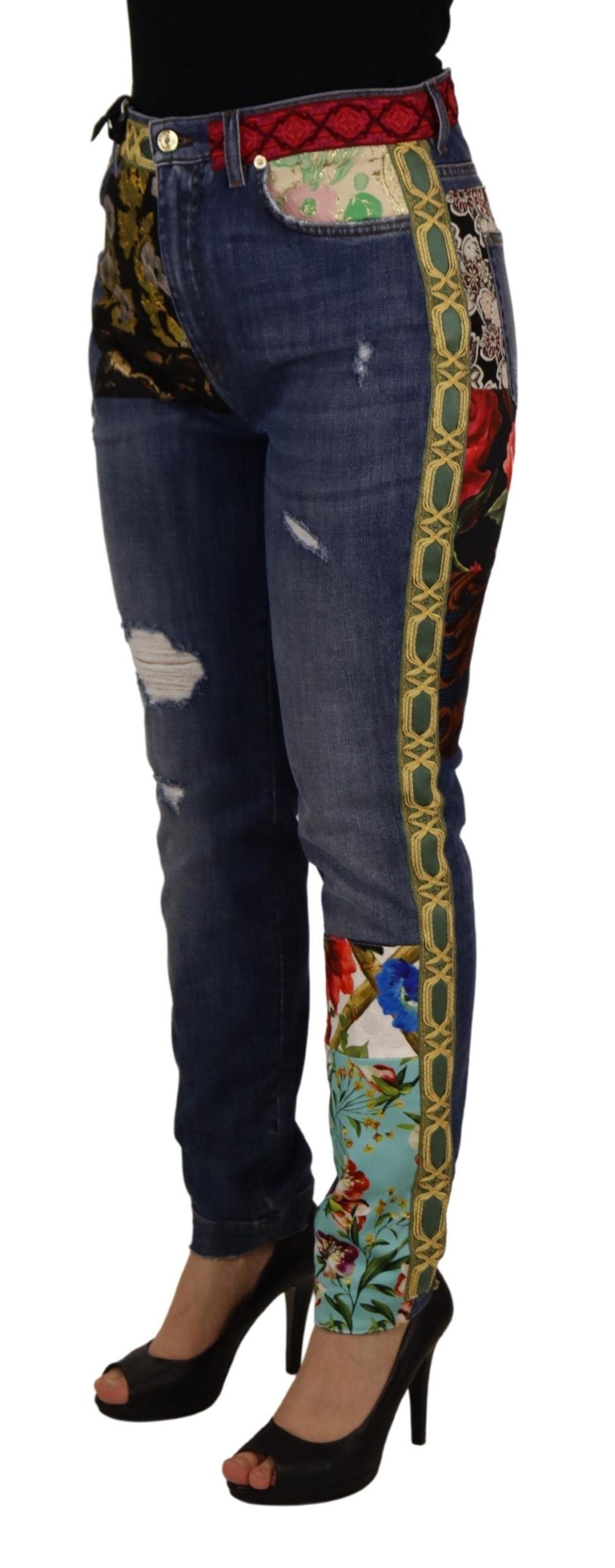 Dolce & Gabbana Blue Skinny Jeans for Women detail view