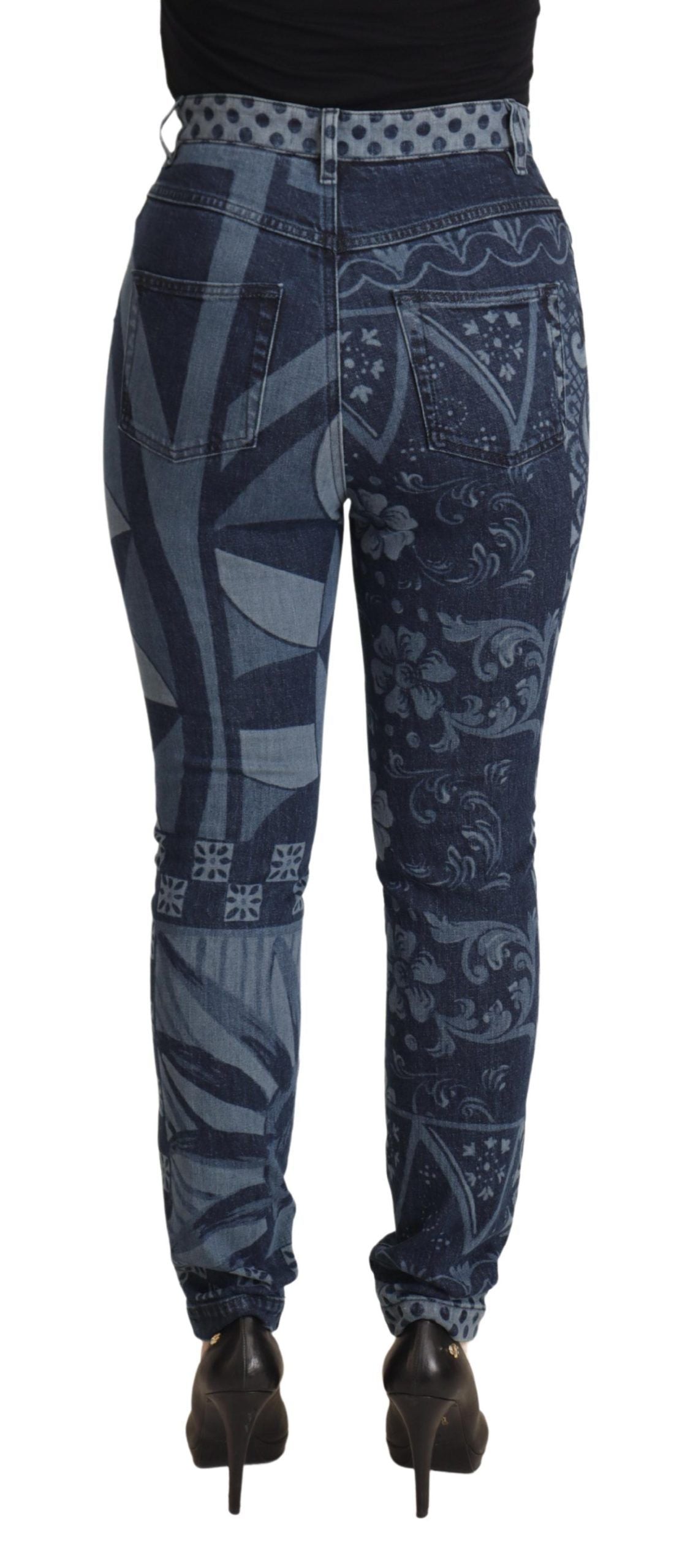 Dolce & Gabbana Blue Skinny Jeans for Women detail view
