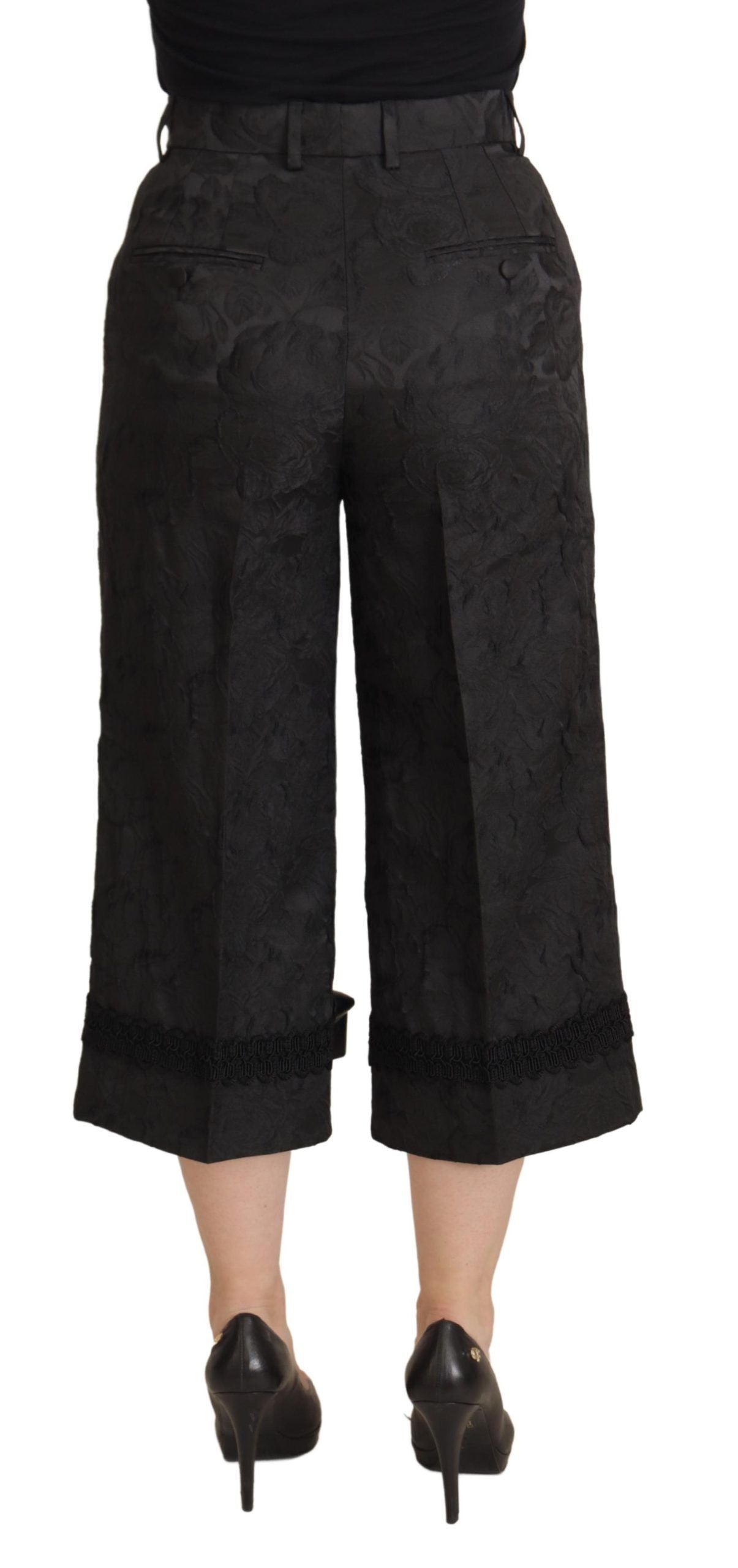 Dolce & Gabbana Black Cropped Pants for Women detail view
