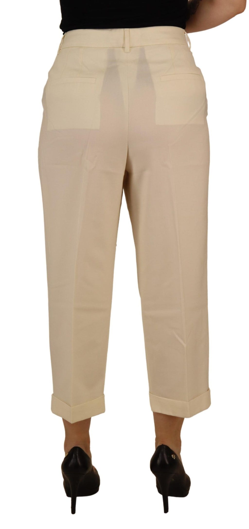 Dolce & Gabbana White Cropped Pants for Women detail view