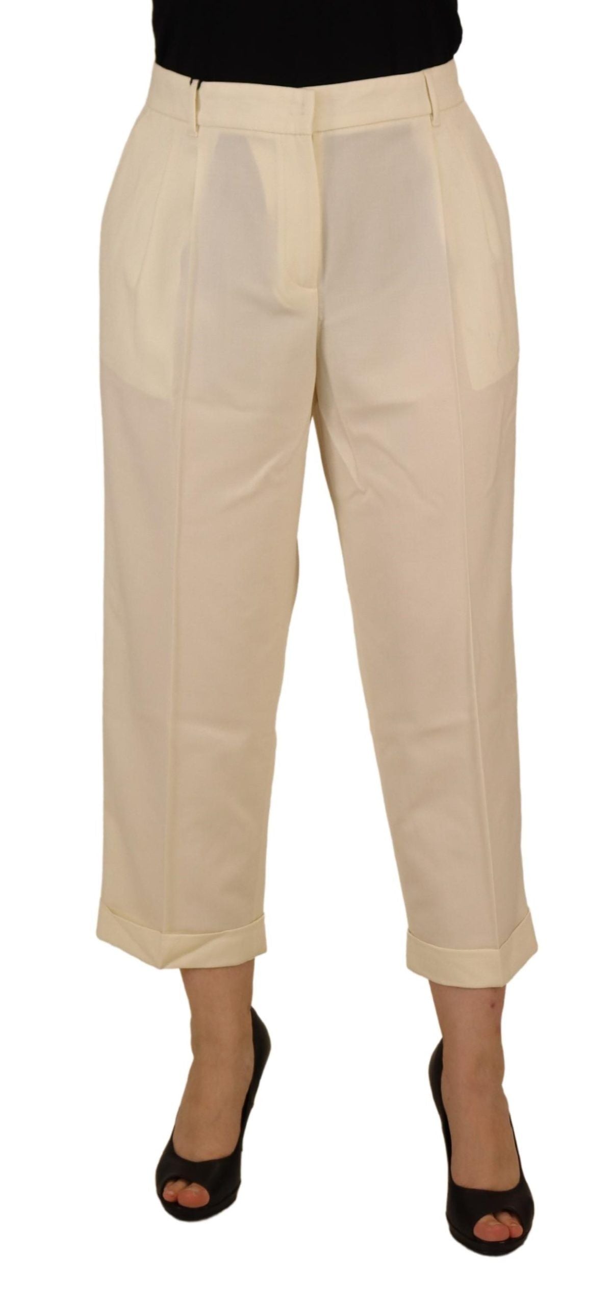 Dolce & Gabbana White Cropped Pants for Women
