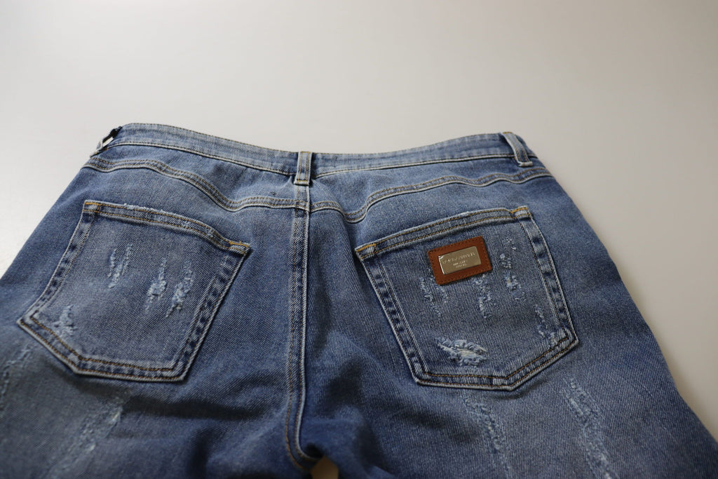 Dolce & Gabbana Blue Skinny Jeans for Women side view